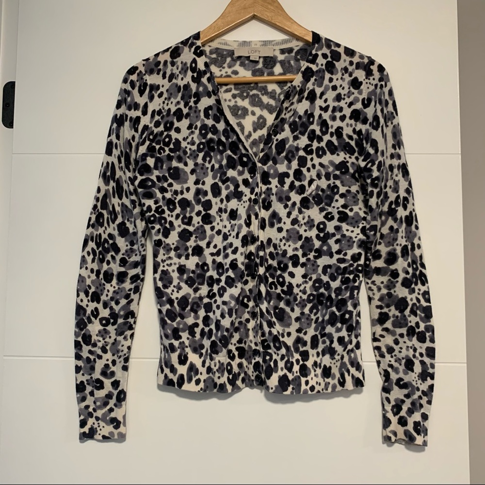 Loft, Ann Taylor | Patterned Cardigan Sweater